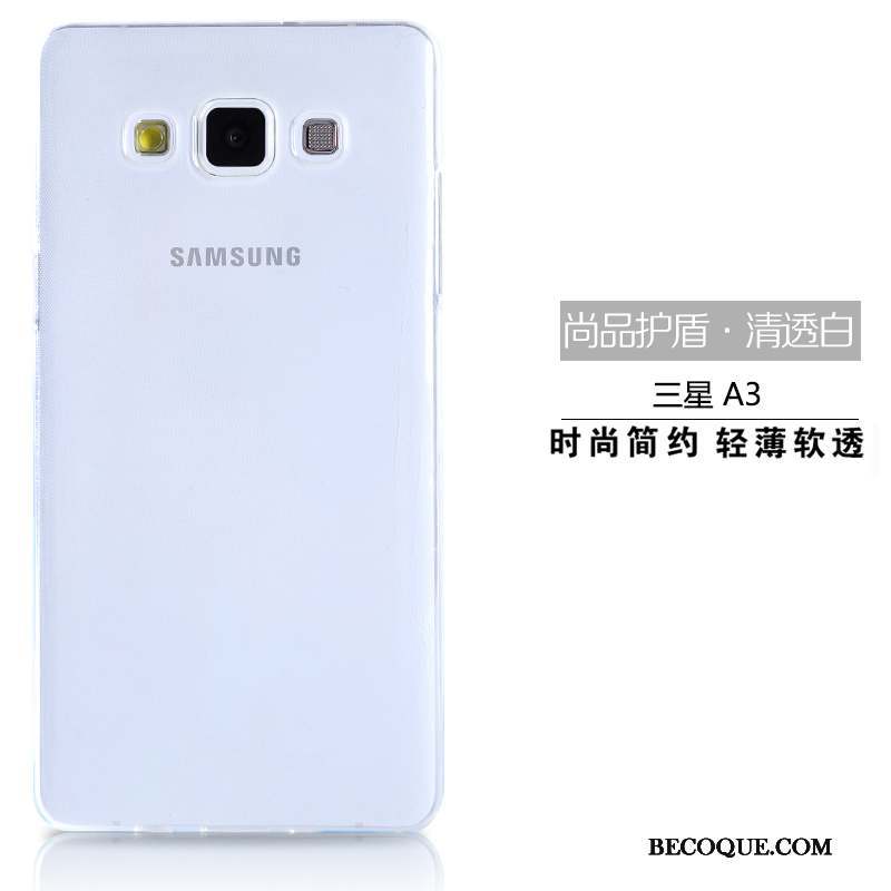 Samsung Galaxy A3 2015 Rose Coque De Téléphone Fluide Doux Étui Transparent Protection