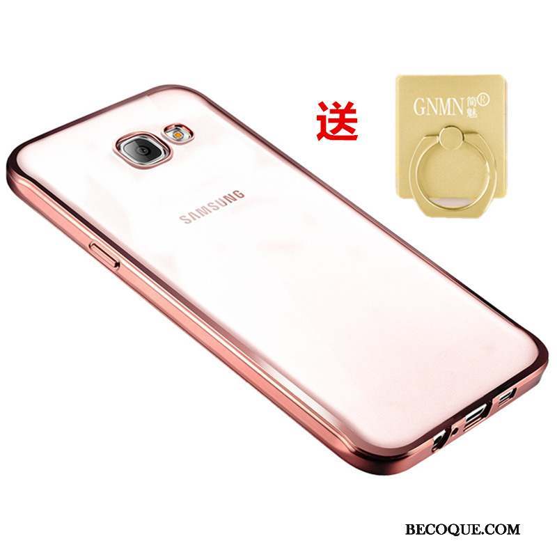 Samsung Galaxy A3 2016 Coque Fluide Doux Étui Téléphone Portable Argent Silicone Protection