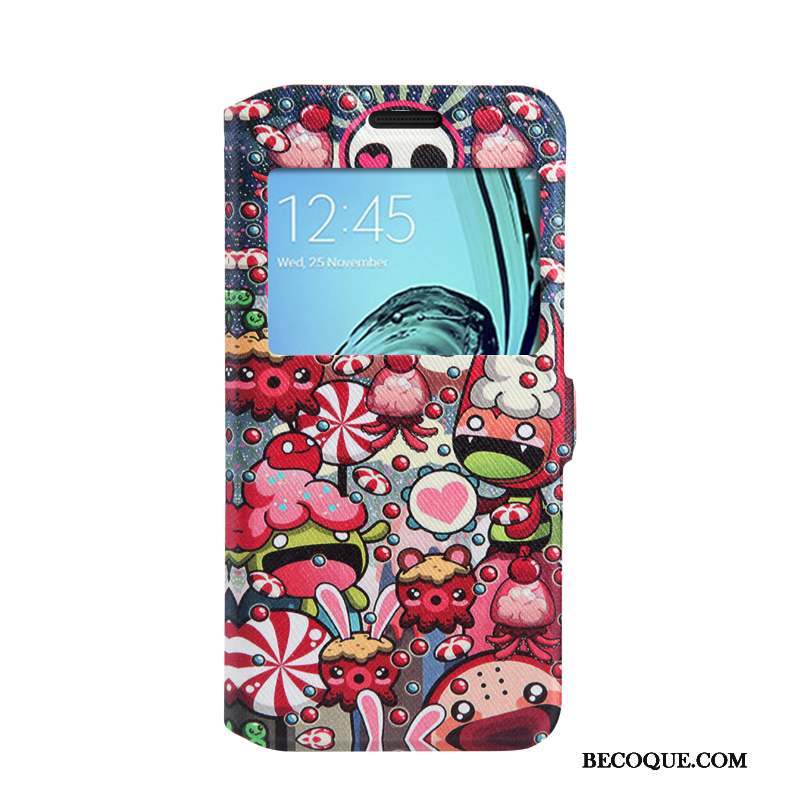 Samsung Galaxy A3 2016 Coque Housse Étui Protection Peinture Fluide Doux Ouvrir La Fenêtre