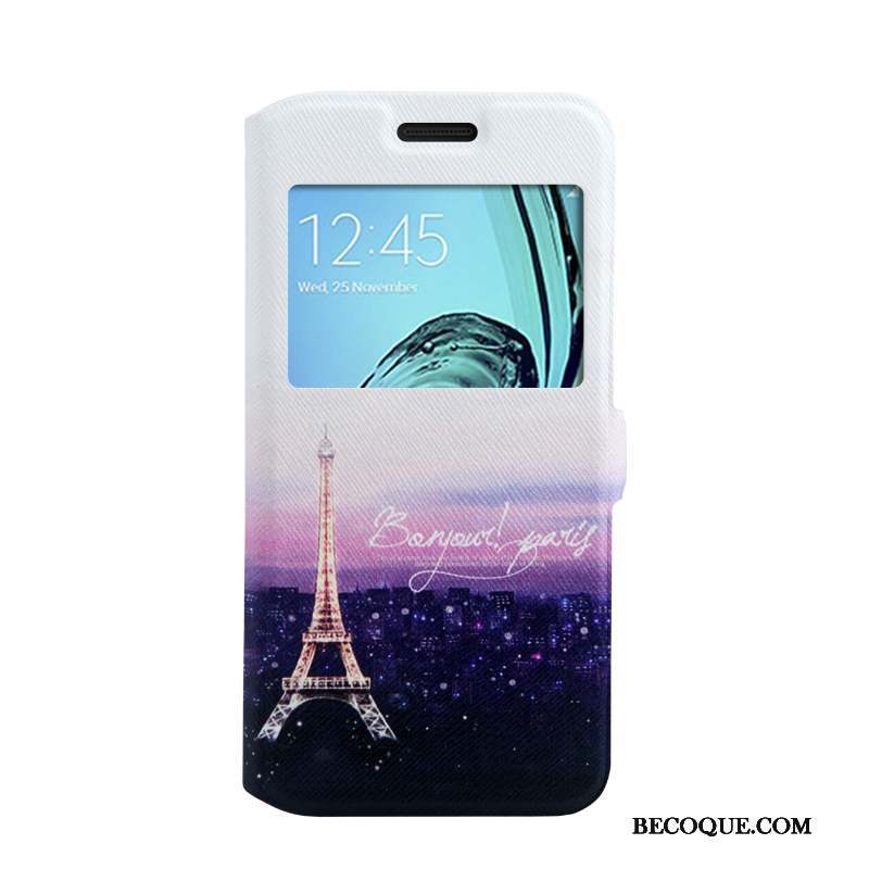 Samsung Galaxy A3 2016 Coque Housse Étui Protection Peinture Fluide Doux Ouvrir La Fenêtre