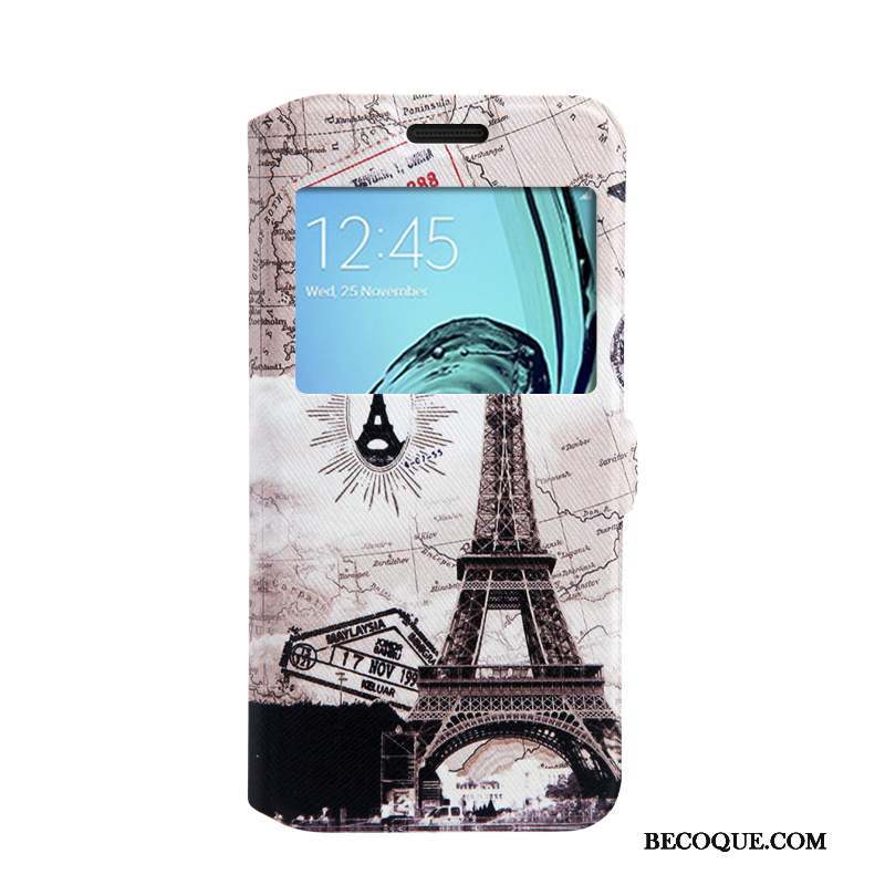 Samsung Galaxy A3 2016 Coque Housse Étui Protection Peinture Fluide Doux Ouvrir La Fenêtre