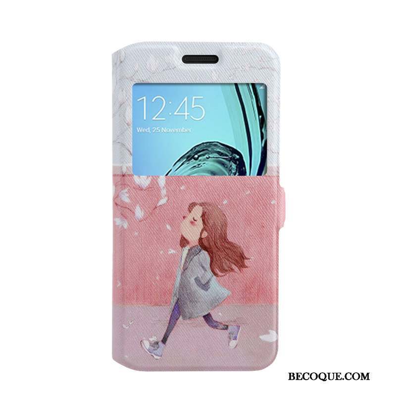 Samsung Galaxy A3 2016 Coque Housse Étui Protection Peinture Fluide Doux Ouvrir La Fenêtre