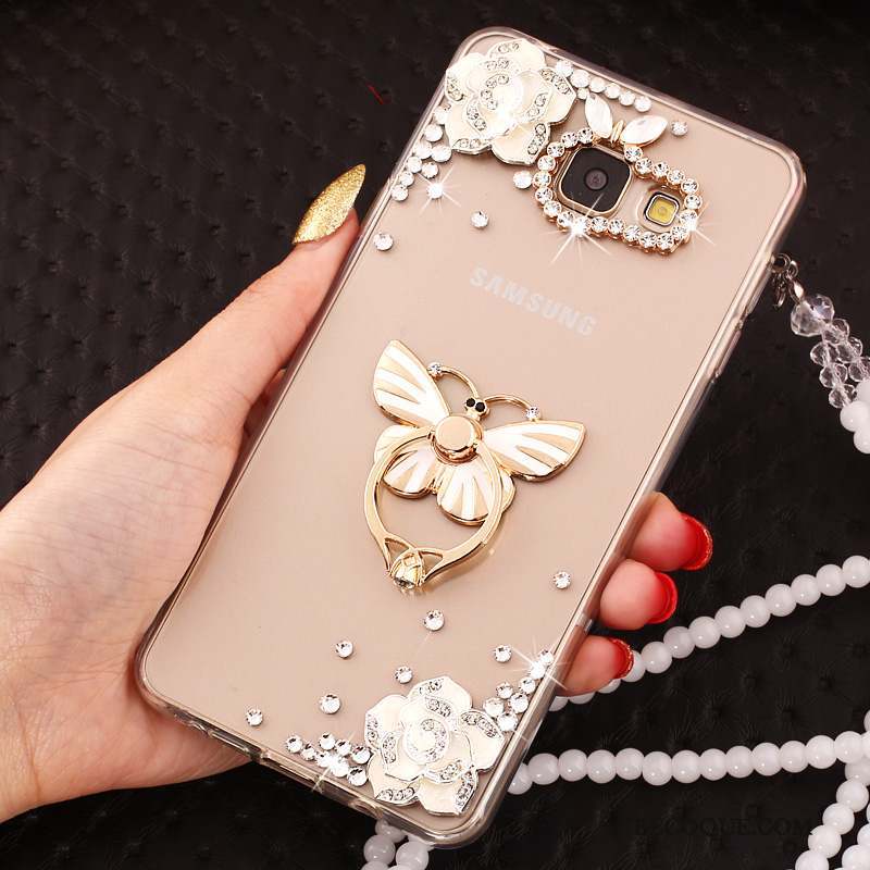 Samsung Galaxy A3 2016 Coque Tout Compris Silicone Fluide Doux Or Rose Étui Incassable