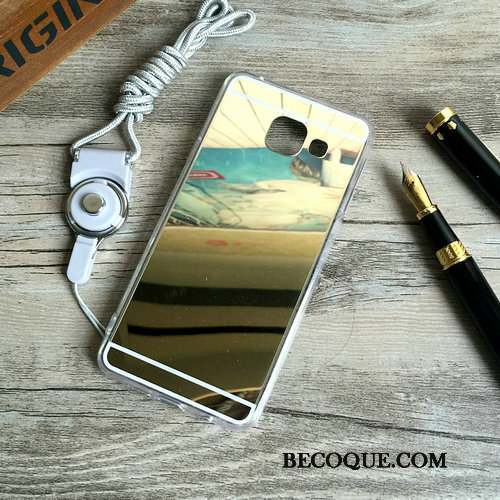 Samsung Galaxy A3 2016 Ornements Suspendus Coque De Téléphone Miroir Or Rose Protection
