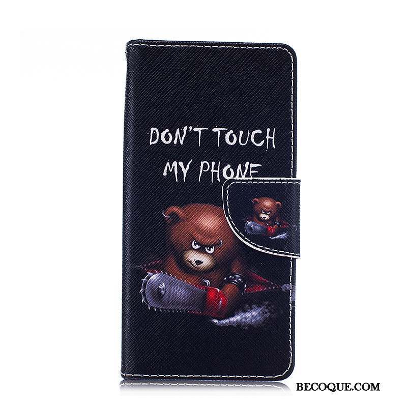 Samsung Galaxy A3 2016 Étui En Cuir Coque De Téléphone Protection Housse Noir Peinture