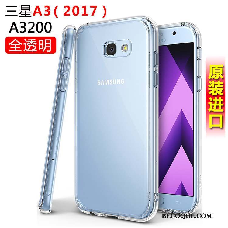 Samsung Galaxy A3 2017 Coque De Téléphone Étui Blanc Incassable Protection Silicone