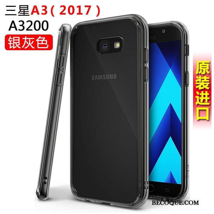 Samsung Galaxy A3 2017 Coque De Téléphone Étui Blanc Incassable Protection Silicone