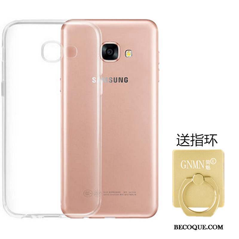 Samsung Galaxy A3 2017 Coque Fluide Doux Transparent Blanc Téléphone Portable Silicone Protection