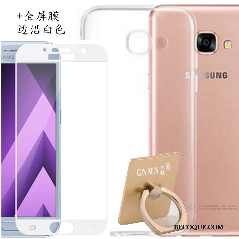 Samsung Galaxy A3 2017 Coque Fluide Doux Transparent Blanc Téléphone Portable Silicone Protection