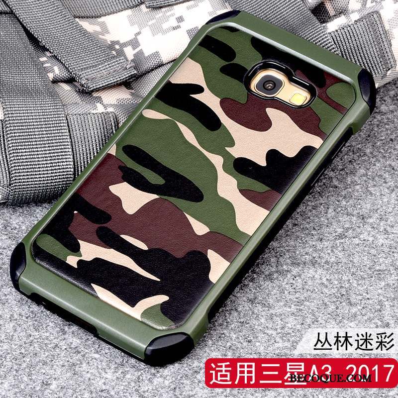Samsung Galaxy A3 2017 Coque Incassable Étui De Téléphone Camouflage Silicone