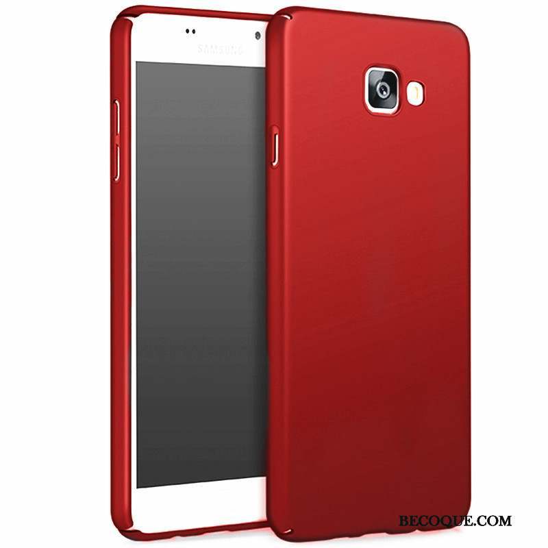 Samsung Galaxy A3 2017 Délavé En Daim Difficile Rouge Étui Téléphone Portable Coque