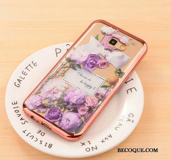 Samsung Galaxy A3 2017 Gaufrage Coque En Silicone Dessin Animé Étui Rose Placage