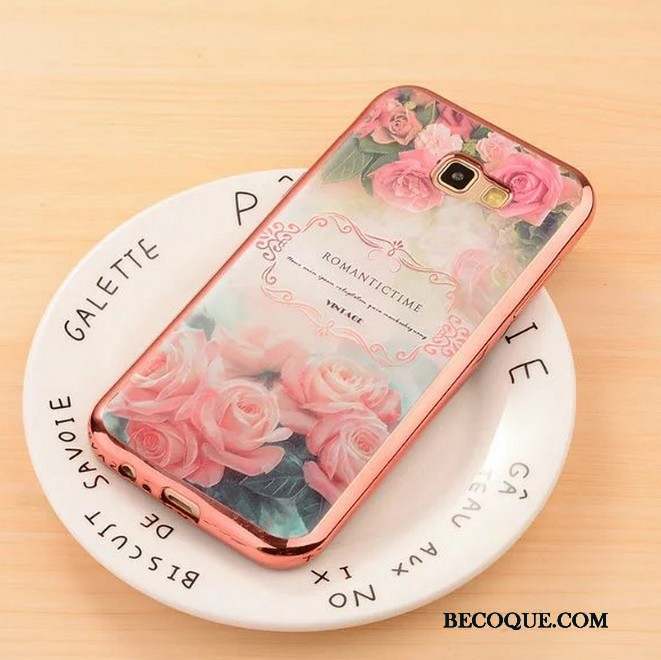 Samsung Galaxy A3 2017 Gaufrage Coque En Silicone Dessin Animé Étui Rose Placage