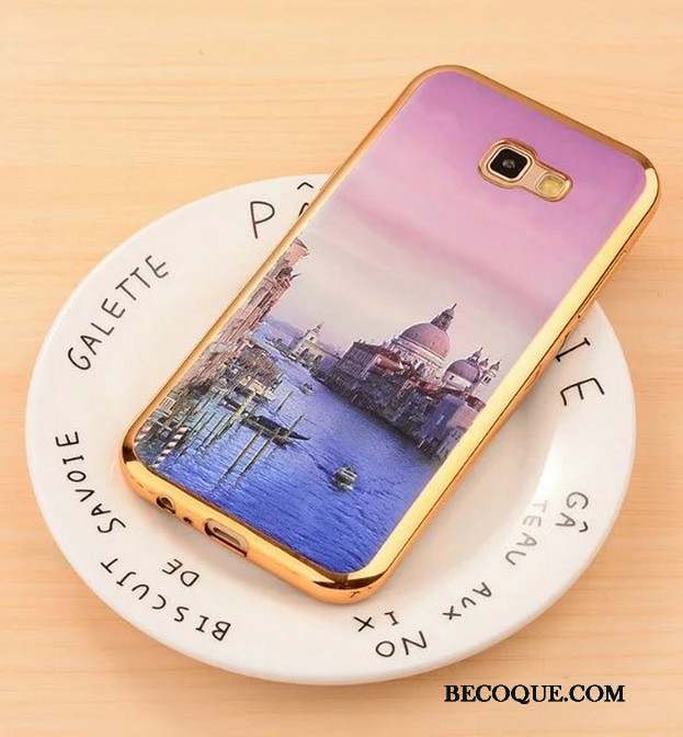 Samsung Galaxy A3 2017 Gaufrage Coque En Silicone Dessin Animé Étui Rose Placage