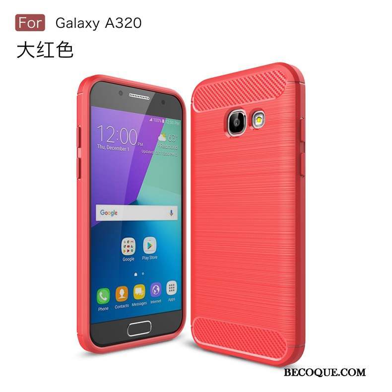 Samsung Galaxy A3 2017 Soie Modèle Fleurie Fibre Étui Coque De Téléphone Noir