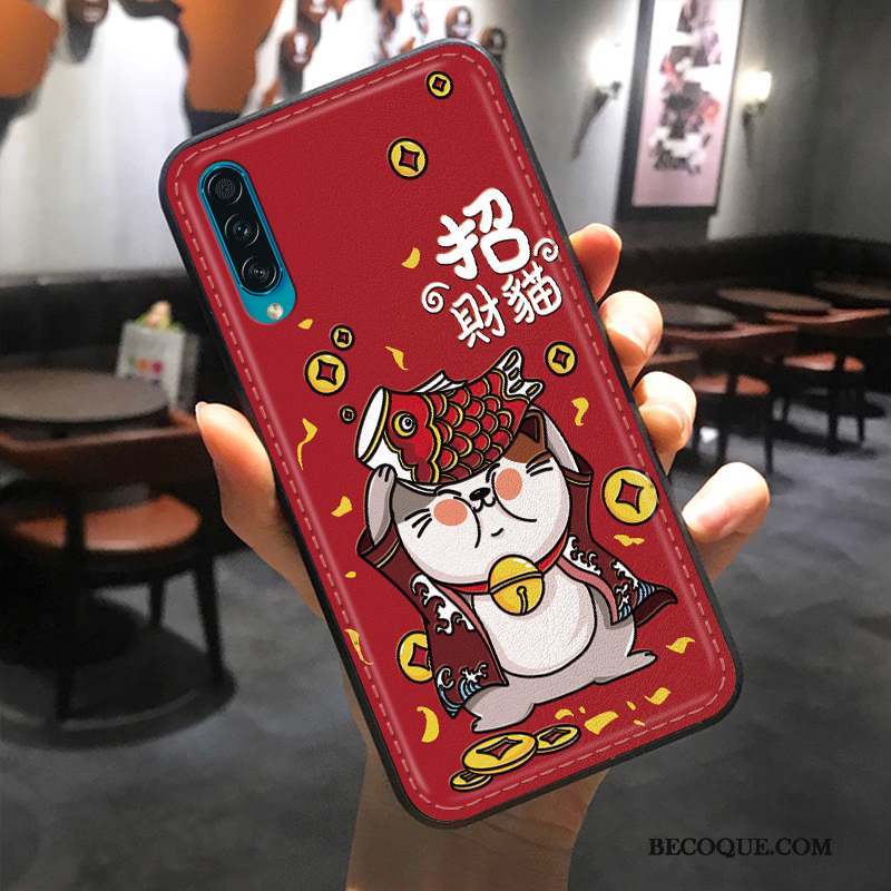 Samsung Galaxy A30s Coque Chat Rat Modèle Fleurie Étui Incassable Gaufrage