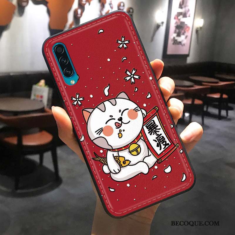 Samsung Galaxy A30s Coque Chat Rat Modèle Fleurie Étui Incassable Gaufrage