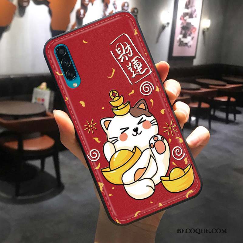 Samsung Galaxy A30s Coque Chat Rat Modèle Fleurie Étui Incassable Gaufrage