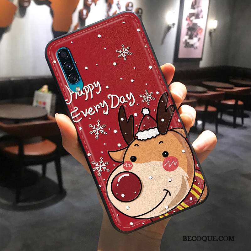 Samsung Galaxy A30s Coque Dessin Animé Fluide Doux Noël Protection Gaufrage Tout Compris