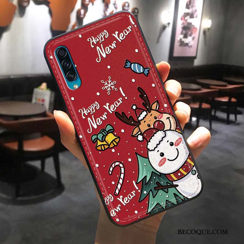 Samsung Galaxy A30s Coque Dessin Animé Fluide Doux Noël Protection Gaufrage Tout Compris