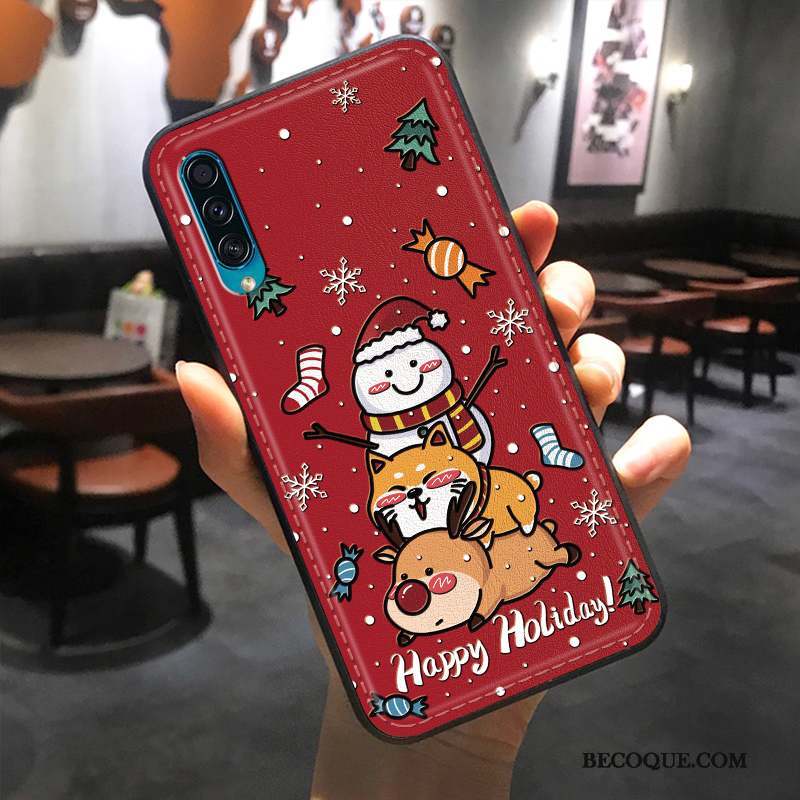 Samsung Galaxy A30s Coque Dessin Animé Fluide Doux Noël Protection Gaufrage Tout Compris