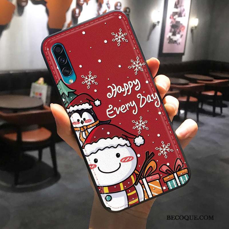 Samsung Galaxy A30s Coque Dessin Animé Fluide Doux Noël Protection Gaufrage Tout Compris