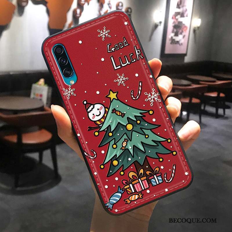 Samsung Galaxy A30s Coque Dessin Animé Fluide Doux Noël Protection Gaufrage Tout Compris