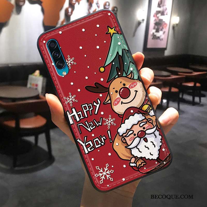 Samsung Galaxy A30s Coque Dessin Animé Fluide Doux Noël Protection Gaufrage Tout Compris