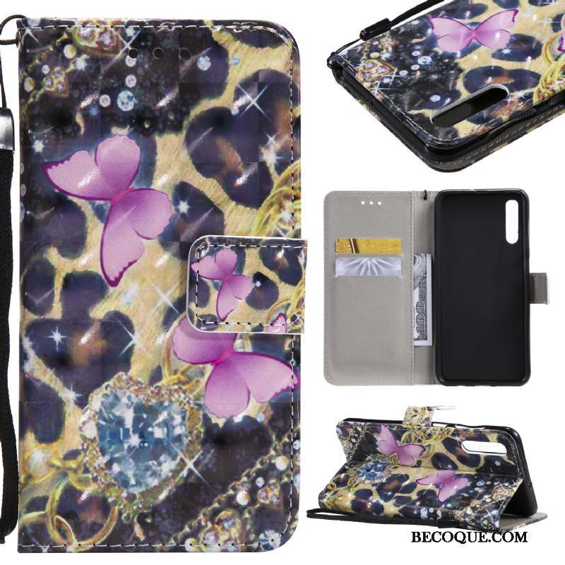 Samsung Galaxy A30s Coque Housse Étui Peinture Carte Étui En Cuir Protection