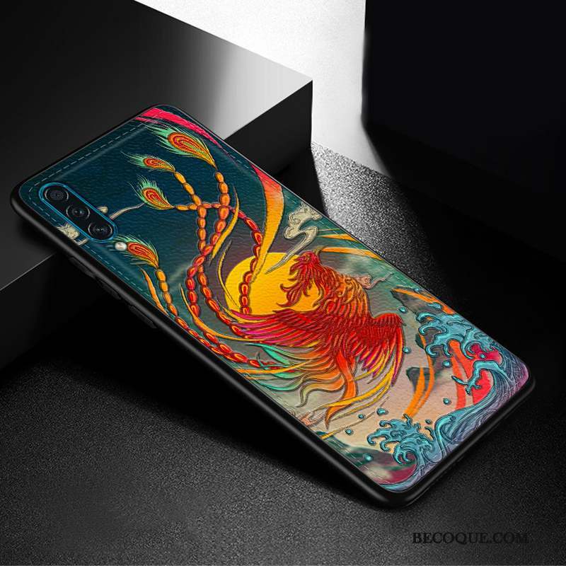 Samsung Galaxy A30s Coque Nouveau Style Chinois Modèle Fleurie Mode Personnalité Silicone