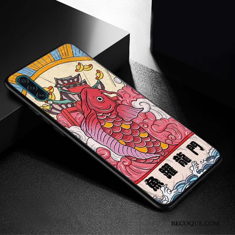 Samsung Galaxy A30s Coque Nouveau Style Chinois Modèle Fleurie Mode Personnalité Silicone