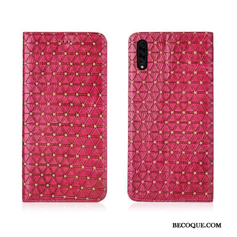 Samsung Galaxy A30s Coque Étui En Cuir Plaid Incassable Téléphone Portable Marque De Tendance Protection