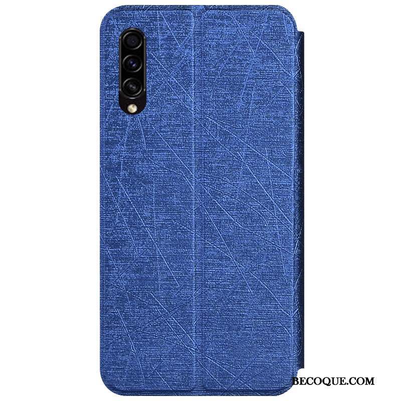 Samsung Galaxy A30s Coque Étui Incassable Étui En Cuir Argent De Téléphone