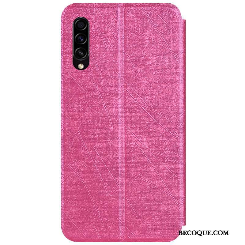 Samsung Galaxy A30s Coque Étui Incassable Étui En Cuir Argent De Téléphone