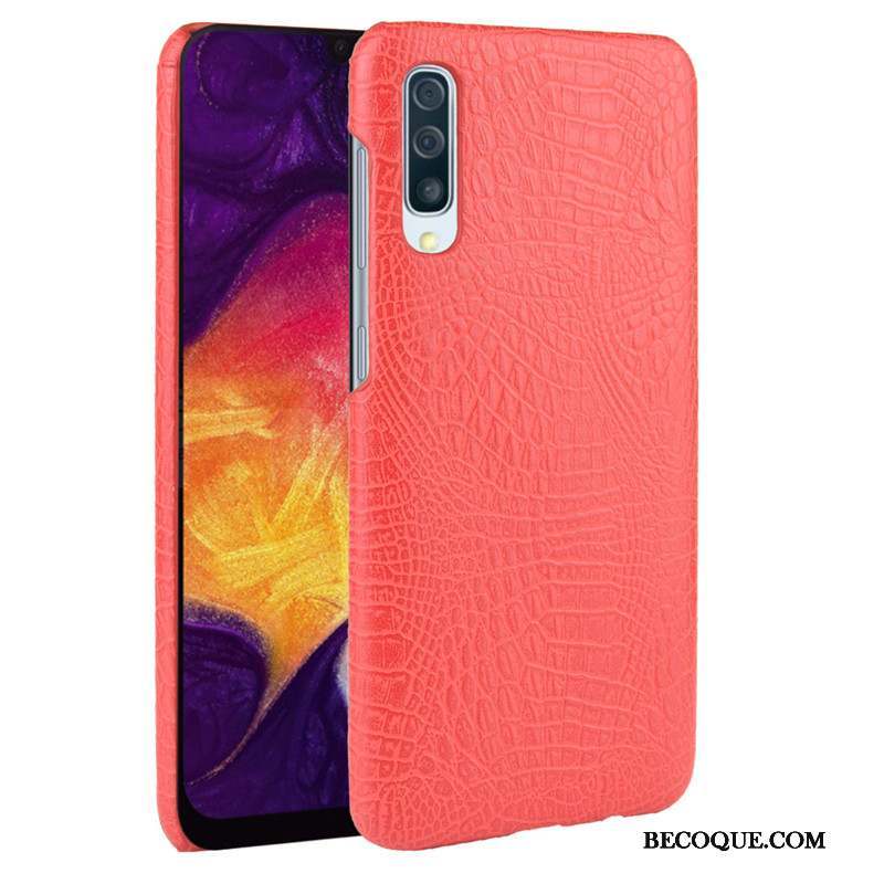 Samsung Galaxy A30s Cuir Coque De Téléphone Crocodile Modèle Difficile Étui Sac