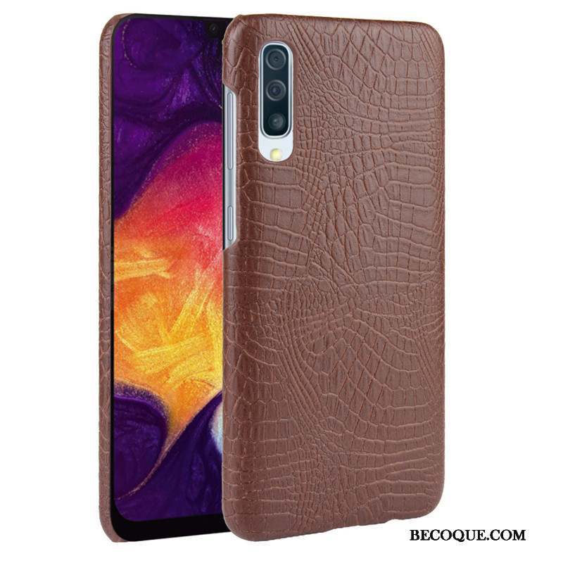 Samsung Galaxy A30s Cuir Coque De Téléphone Crocodile Modèle Difficile Étui Sac