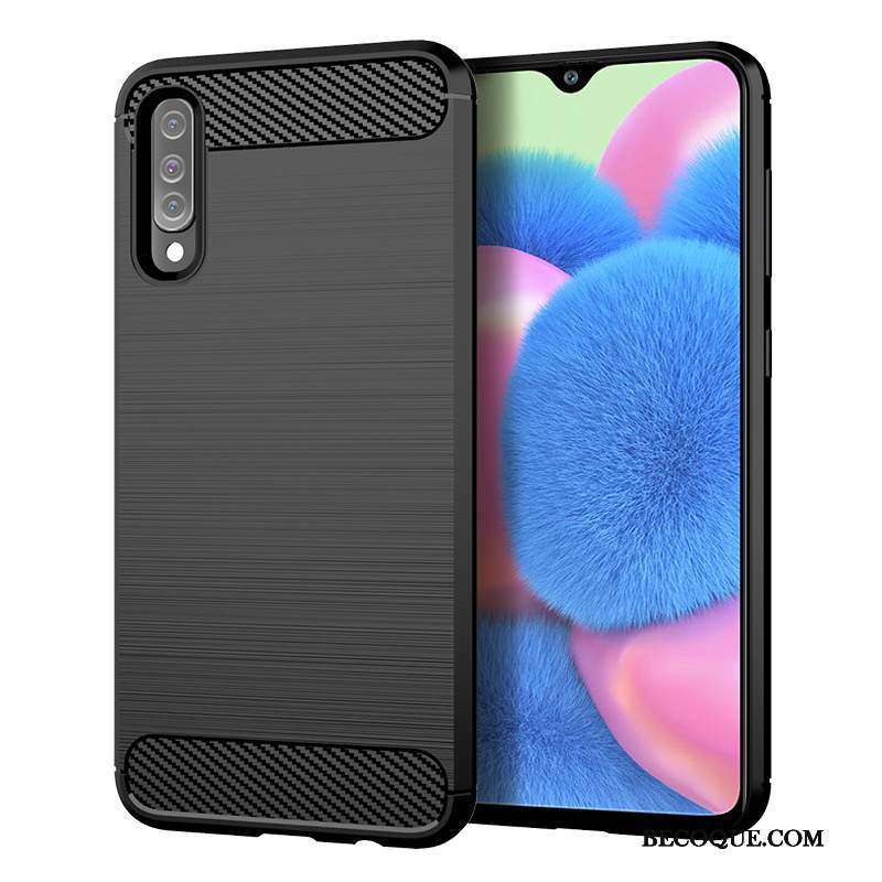 Samsung Galaxy A30s Fibre Modèle Fleurie Silicone Fluide Doux Protection Coque De Téléphone