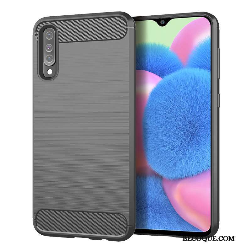 Samsung Galaxy A30s Fibre Modèle Fleurie Silicone Fluide Doux Protection Coque De Téléphone