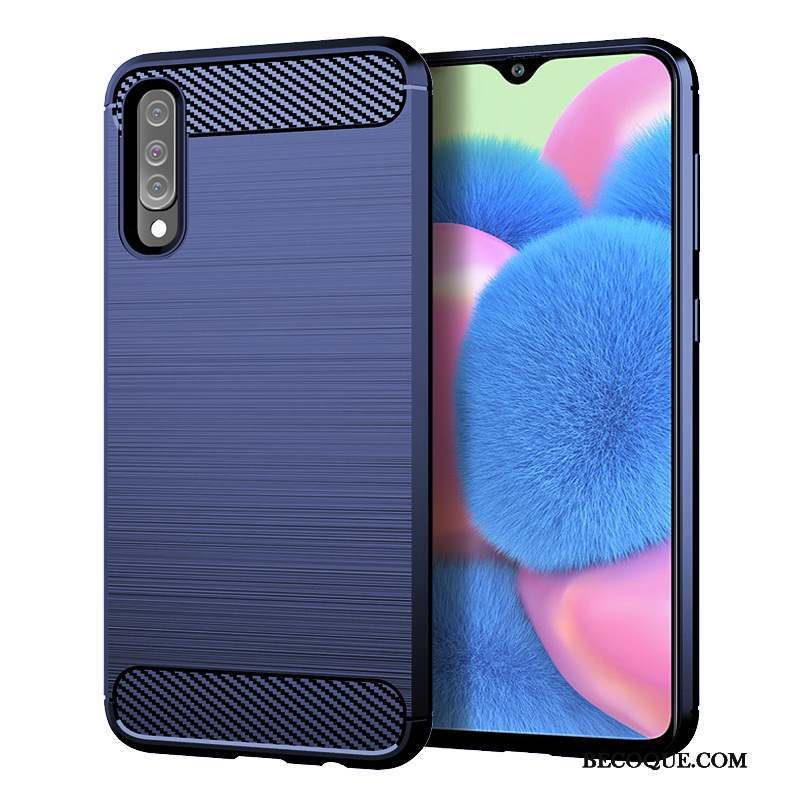 Samsung Galaxy A30s Fibre Modèle Fleurie Silicone Fluide Doux Protection Coque De Téléphone