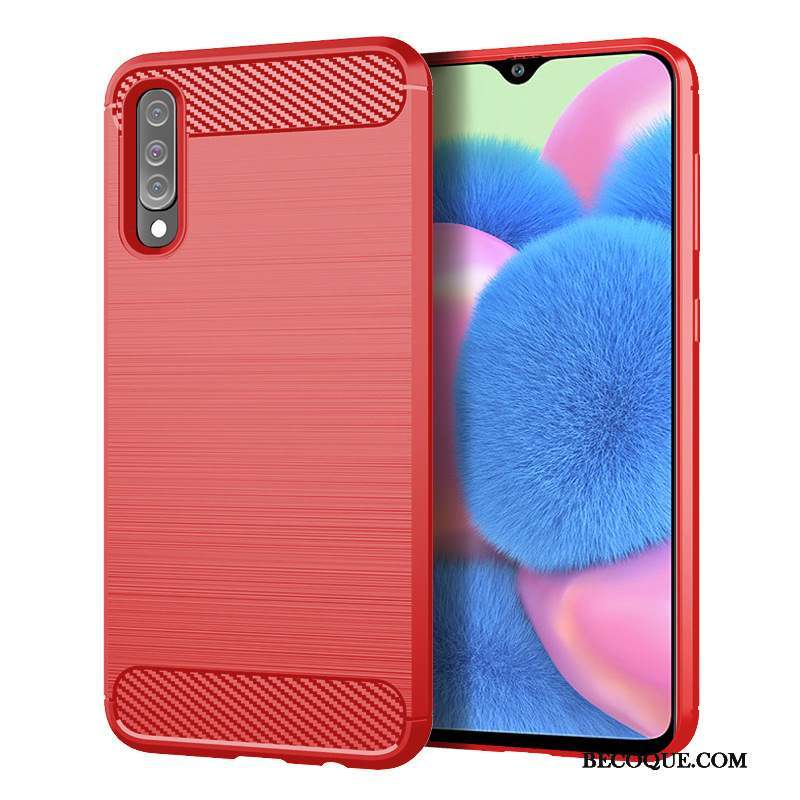 Samsung Galaxy A30s Fibre Modèle Fleurie Silicone Fluide Doux Protection Coque De Téléphone