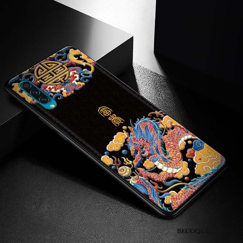 Samsung Galaxy A30s Modèle Fleurie Créatif Cuir Tout Compris Protection Coque De Téléphone