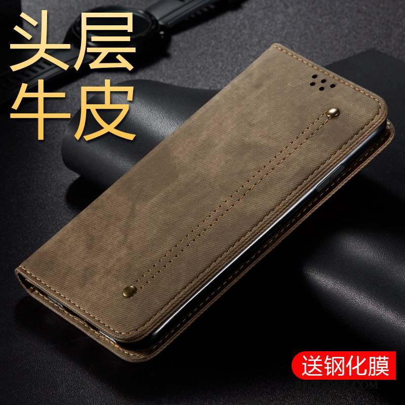 Samsung Galaxy A30s Étui En Cuir Coque De Téléphone Clamshell Tempérer Business Membrane