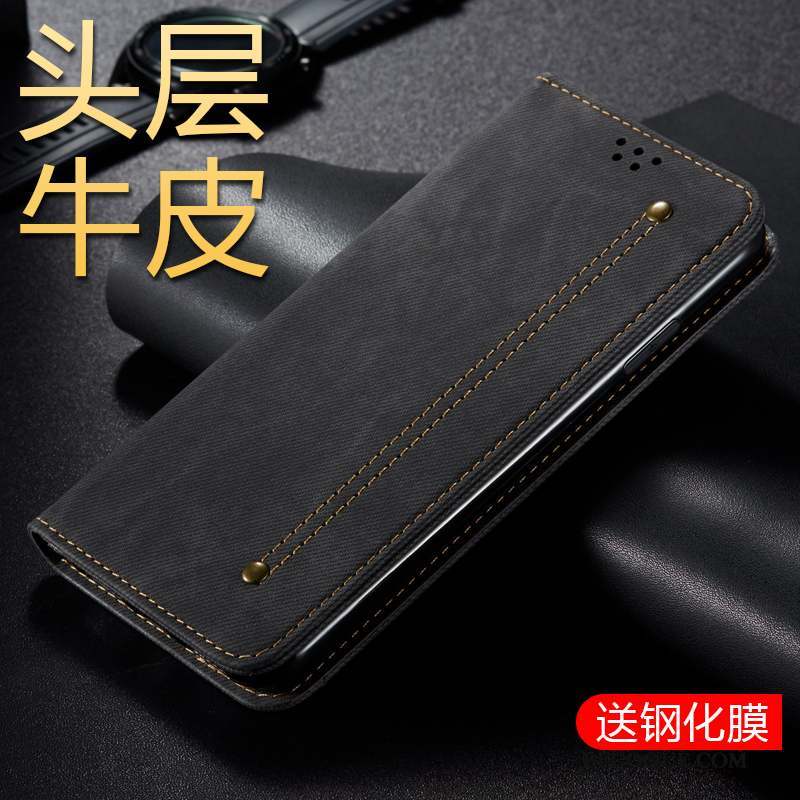 Samsung Galaxy A30s Étui En Cuir Coque De Téléphone Clamshell Tempérer Business Membrane