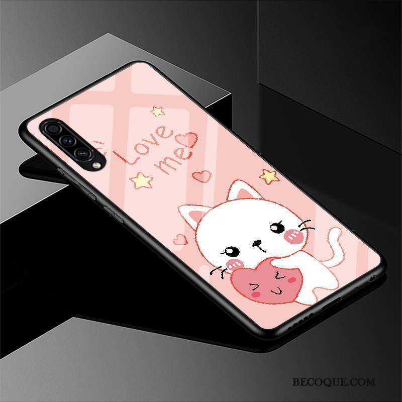 Samsung Galaxy A30s Étui Verre Dessin Animé Charmant Coque De Téléphone Simple