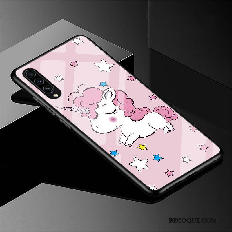 Samsung Galaxy A30s Étui Verre Dessin Animé Charmant Coque De Téléphone Simple