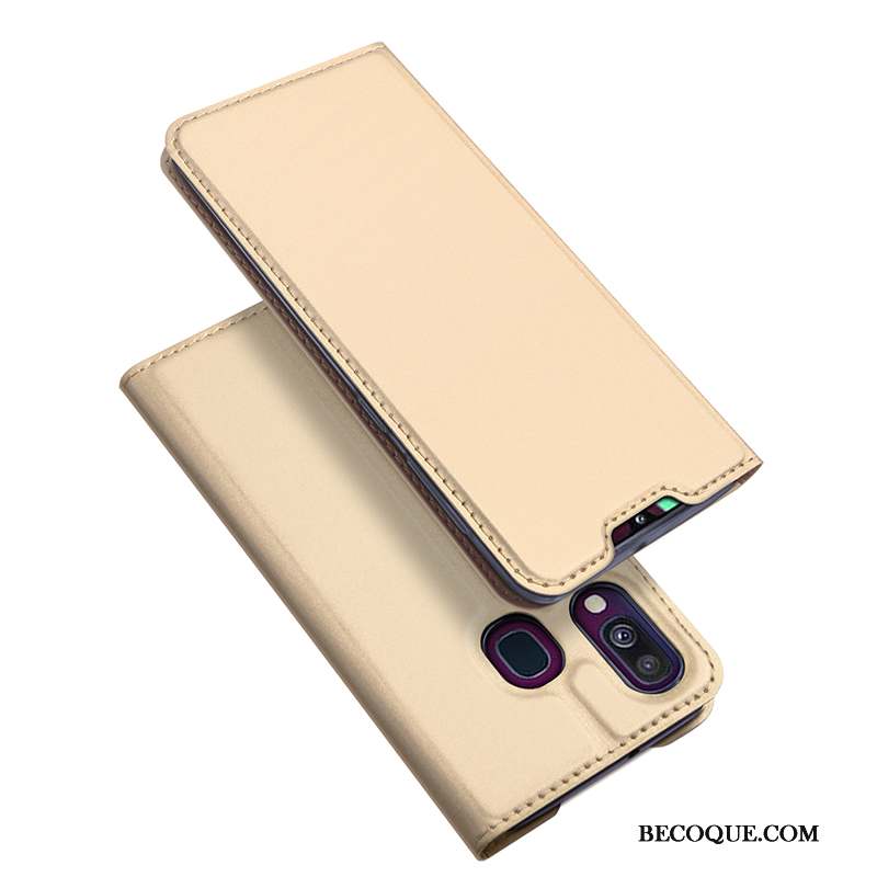Samsung Galaxy A40 Coque Carte Téléphone Portable Étui Rose Incassable Légères