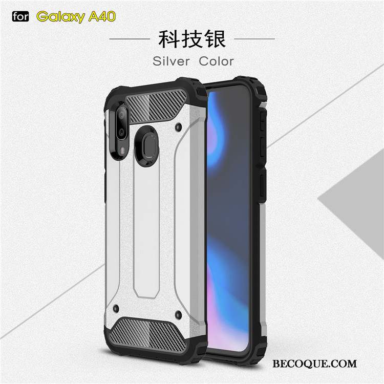 Samsung Galaxy A40 Coque Difficile Fluide Doux Étui Protection Silicone