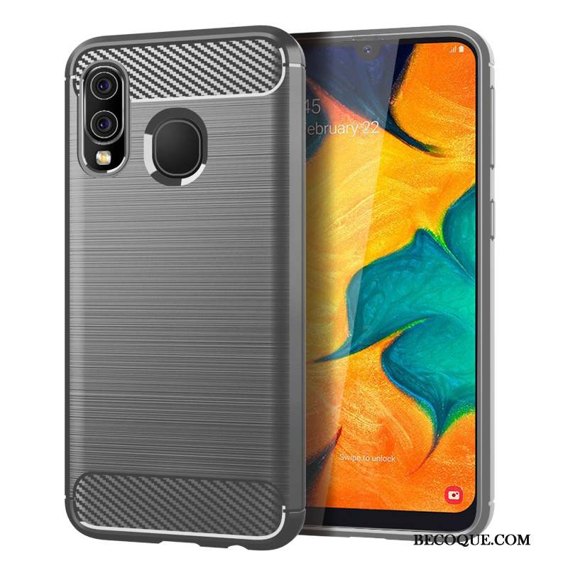 Samsung Galaxy A40 Silicone Fibre Coque Modèle Fleurie Soie Étui