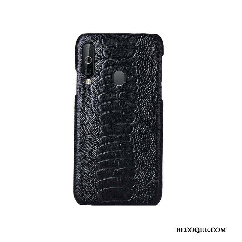 Samsung Galaxy A40s Coque Cuir Véritable Personnalisé Oiseau Protection Téléphone Portable Luxe