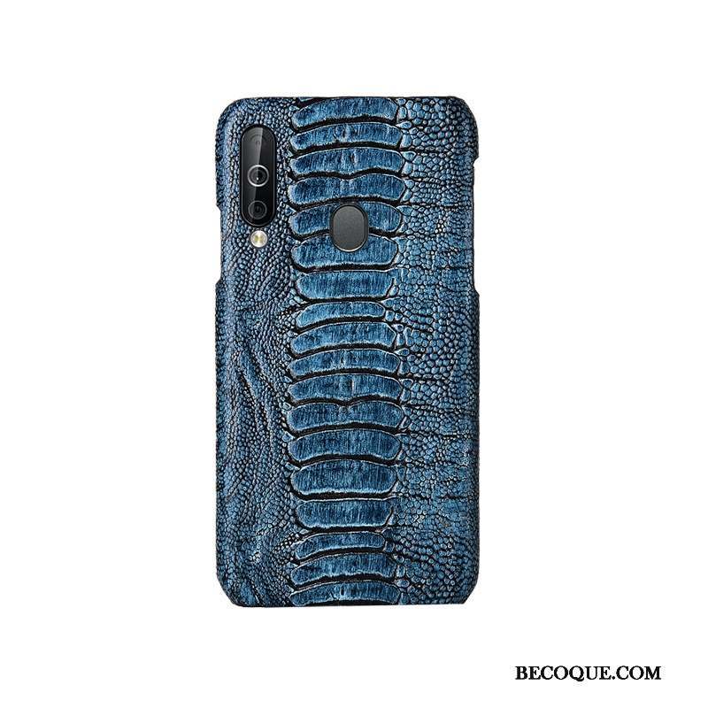 Samsung Galaxy A40s Coque Cuir Véritable Personnalisé Oiseau Protection Téléphone Portable Luxe